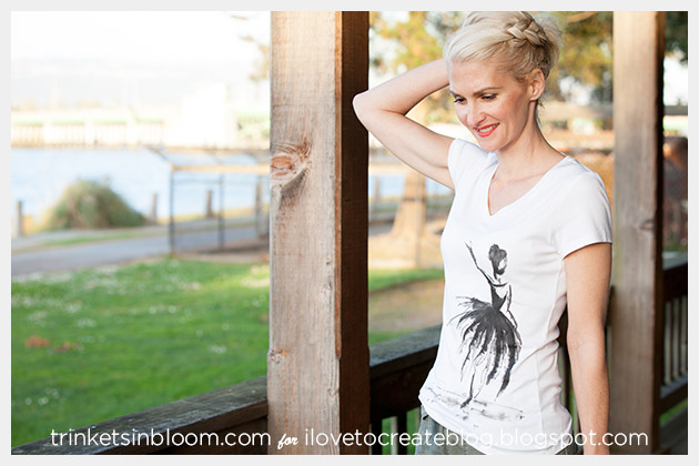 Watercolor Ballerina T-Shirt Photo 1