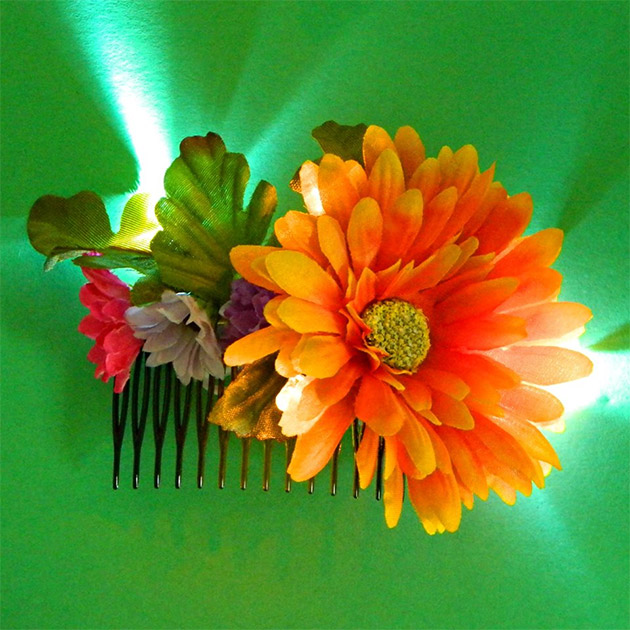 Twinkling Flowers Hair Combs by Mark Montano
