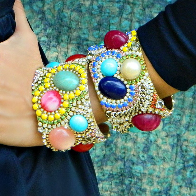 Rhinestone Boho Cuffs by Mark Montano