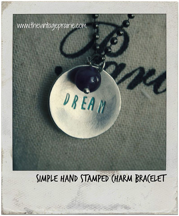 Simpel Hand Stamped Charm Bracelet by Stephenie Hamen