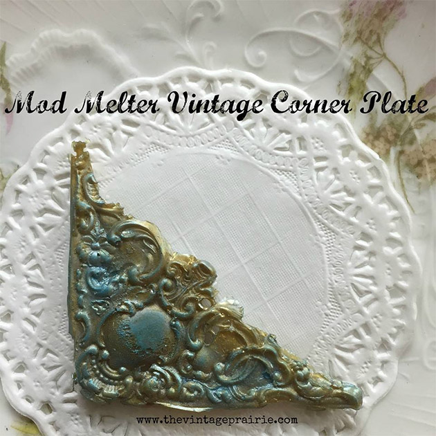 Mod Melter Vintage Corner Plate by Stephenie Hamen