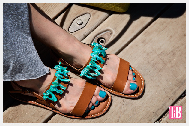 Embellished Sandals DIY by Trinkets in Bloom