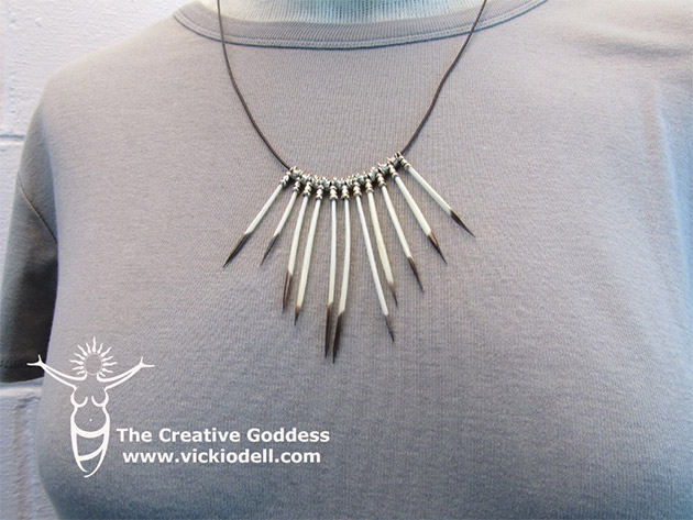 Porcupine Quill Necklace by The Creative Goddess