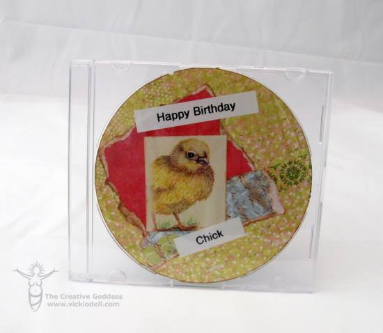 Happy Birthday Chick - Recycled DIY Card by Vicki O'Dell