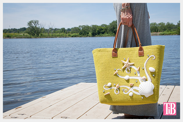 DIY Beach Tote With Shells by Trinkets in Bloom