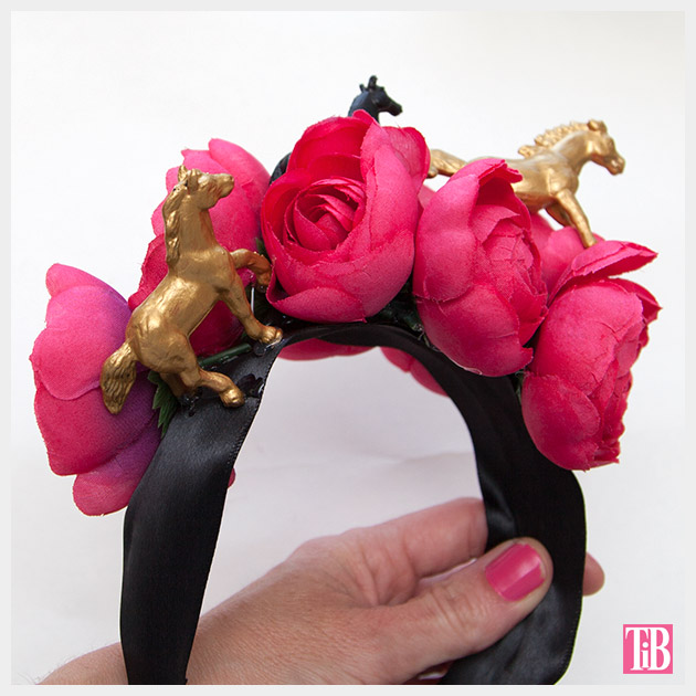 DIY Kentucky Derby Headband finished back by Trinkets in Bloom