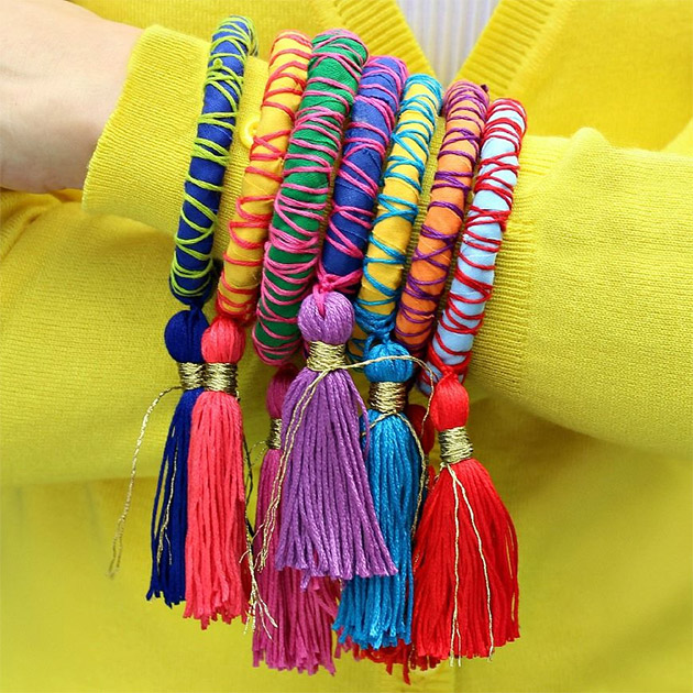 Rope and Tassel Bangles by Mark Montano