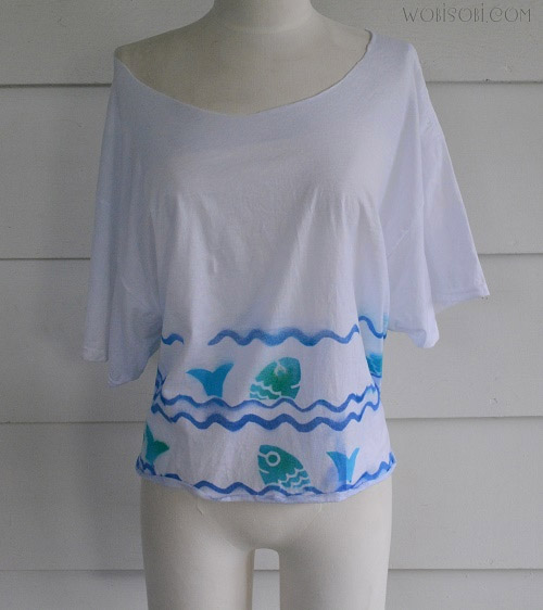 No Sew Open Back Fish Tee by Wobisobi