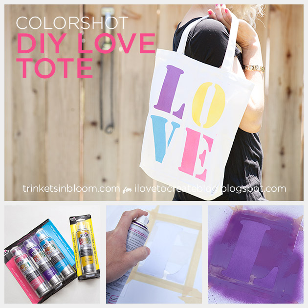Colorshot Love Tote DIY by Trinkets in Bloom