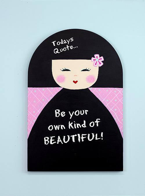 Geisha Girl Chalkboard by Pla Schneider