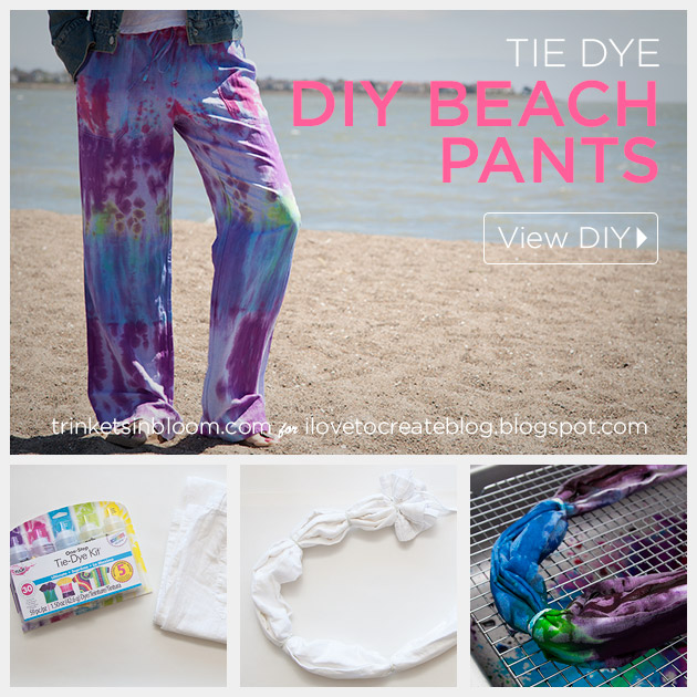 Tie Dye Beach Pants DIY by Trinkets in Bloom