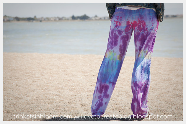 Tie Dye Beach Pants DIY by Trinkets in Bloom