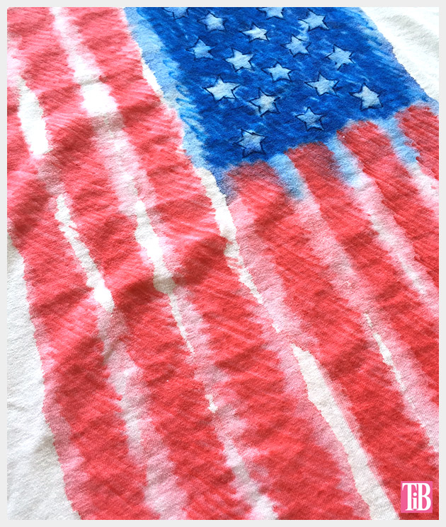 4th of July T-Shirt flag detail by Trinkets in Bloom