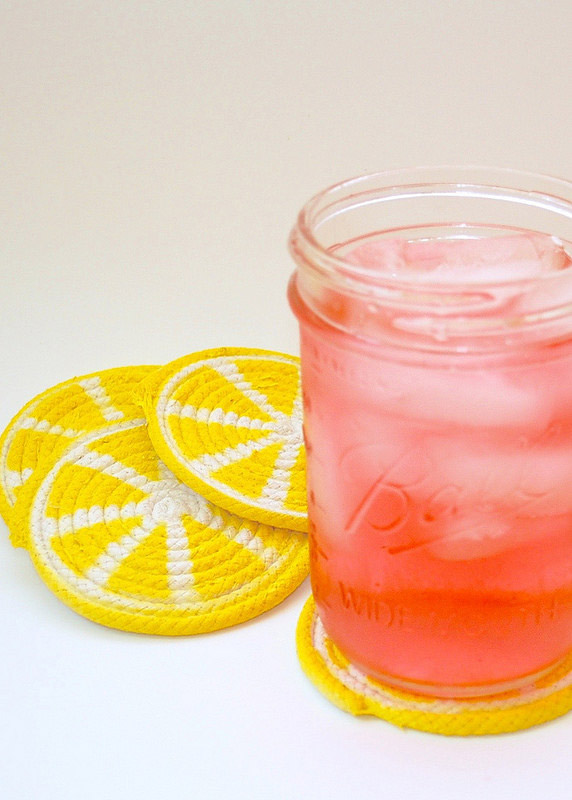 Lemon Slice Rope Coaster DIY by Jennifer Perkins