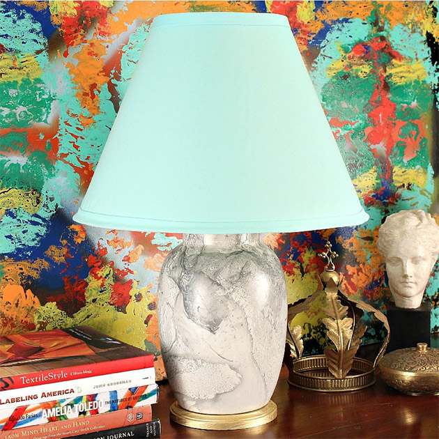 Marbled Thrift Store Lamp by Mark Montano