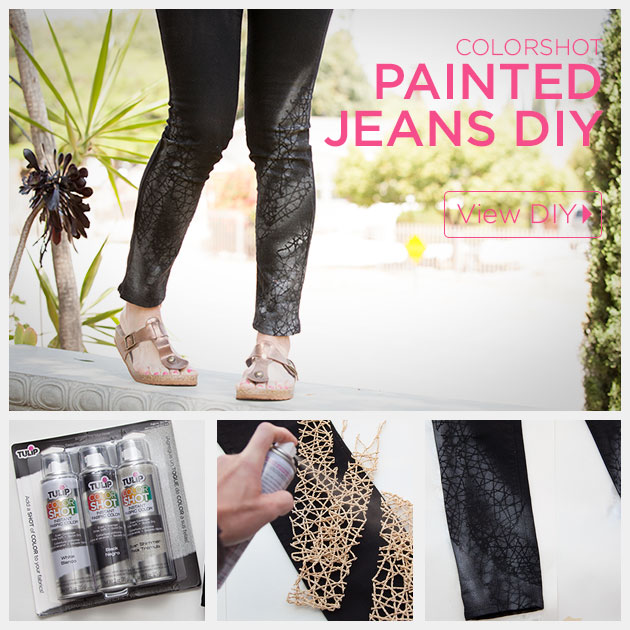 Painted Jeans DIY Feature by Trinkets in Bloom
