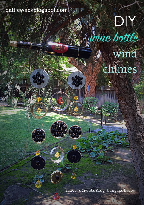 DIY Wine Bottle Wind Chimes by Pattiewack