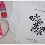 Floral printed jeans DIY Supplies