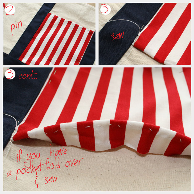 Supplies to Make a 4th of July Tote Bag