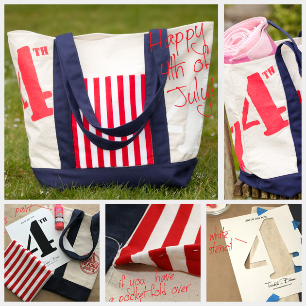 Supplies to Make a 4th of July Tote Bag