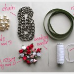 DIY RIbbon Chain Bracelet Supplies