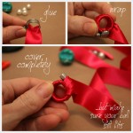 Cocktail Ring DIY With Ribbon