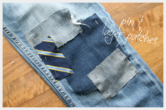 DIY Patched Jeans Tutorial