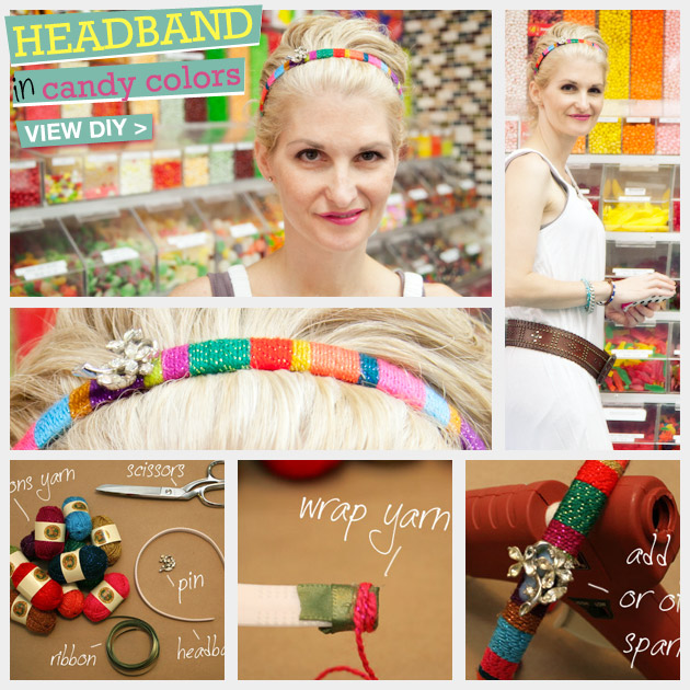 Wrapped Headband DIY in Bonbons Supplies