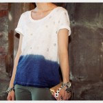 Dip Dye T Shirt DIY with Stamping Close Up