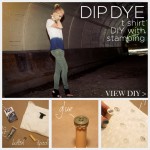 Dip Dye T Shirt DIY with Stamping Feature