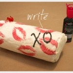 DIY Printed Make Up Bag Paint