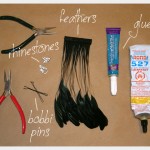 Feather Hair Pins DIY Supplies