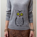 Owl Sweater DIY Detail