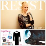 Resist Dye Long Black Dress DIY Feature
