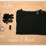 DIY T Shirt with Paillettes Supplies