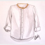 Embellished Shirt Collar Illustration