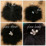 Feather and Rhinestone Pin DIY Steps