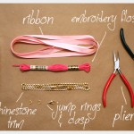 Rhinestone Braided Bracelet DIY Supplies