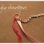 Rhinestone Braided Bracelet DIY Gluing
