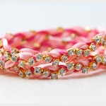 Rhinestone Braided Bracelet DIY Photo