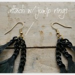 DIY Feather Earrings Close Up