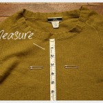 Safety Pin Heart Sweater DIY Measuring