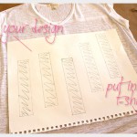Striped Glitter T Shirt DIY Design