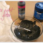 Striped Glitter T Shirt DIY Paint