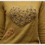 Valentine Heart Sweater DIY Close Up