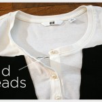 Mod Black and White T Shirt DIY Changing Buttons