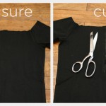 Mod Black and White T Shirt DIY Cutting V