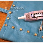 Studded Bag DIY Glueing