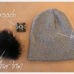 Feathered Jeweled Beanie DIY Supplies