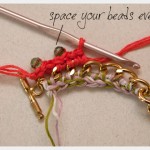 DIY Crochet Beaded Bracelet Spacing Beads